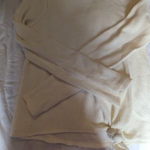 Made well cropped long sleeve, tied Tshirt